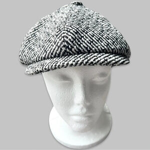 NTW Picabo Tweed Wool Blend Flat  Newsboy Cap